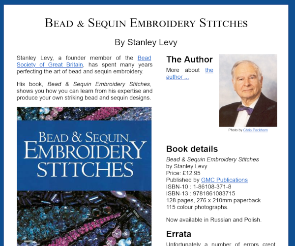 Bead & Sequin Embroidery Stitches book