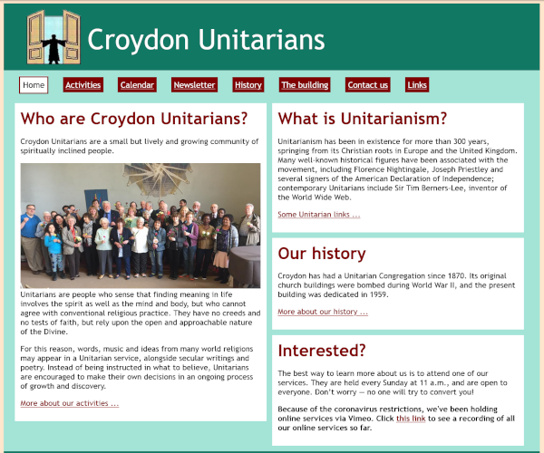 Croydon Unitarians (previous website)