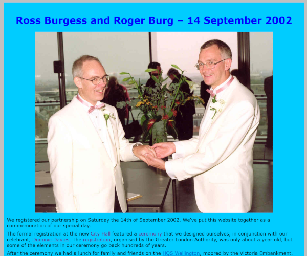Ross and Roger's London partnership 2002