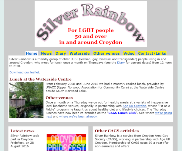 Silver Rainbow for older lesbians and gay men in Croydon